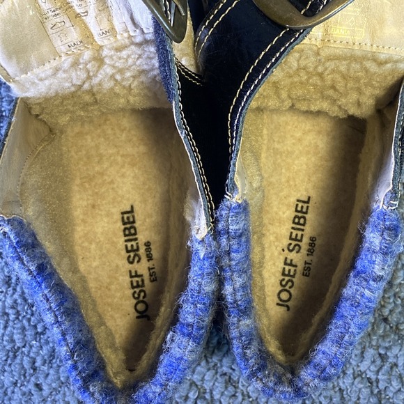 Josef Seibel Maren 25 Black Ankle Boots Leather Buckle Strap Sz 37 Sz 7 - Picture 11 of 13